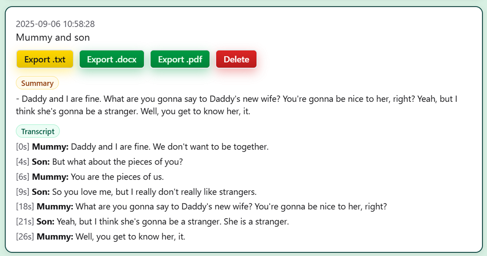 App screenshot